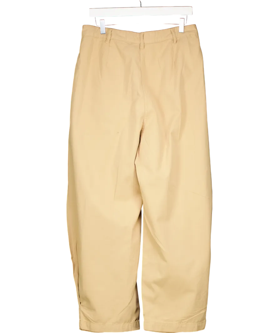 All Saints Beige Becca Voluminous Trousers UK 12