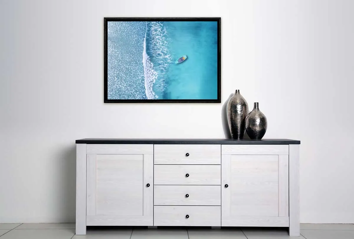 Azure Ocean from Above | Canvas Wall Art Print