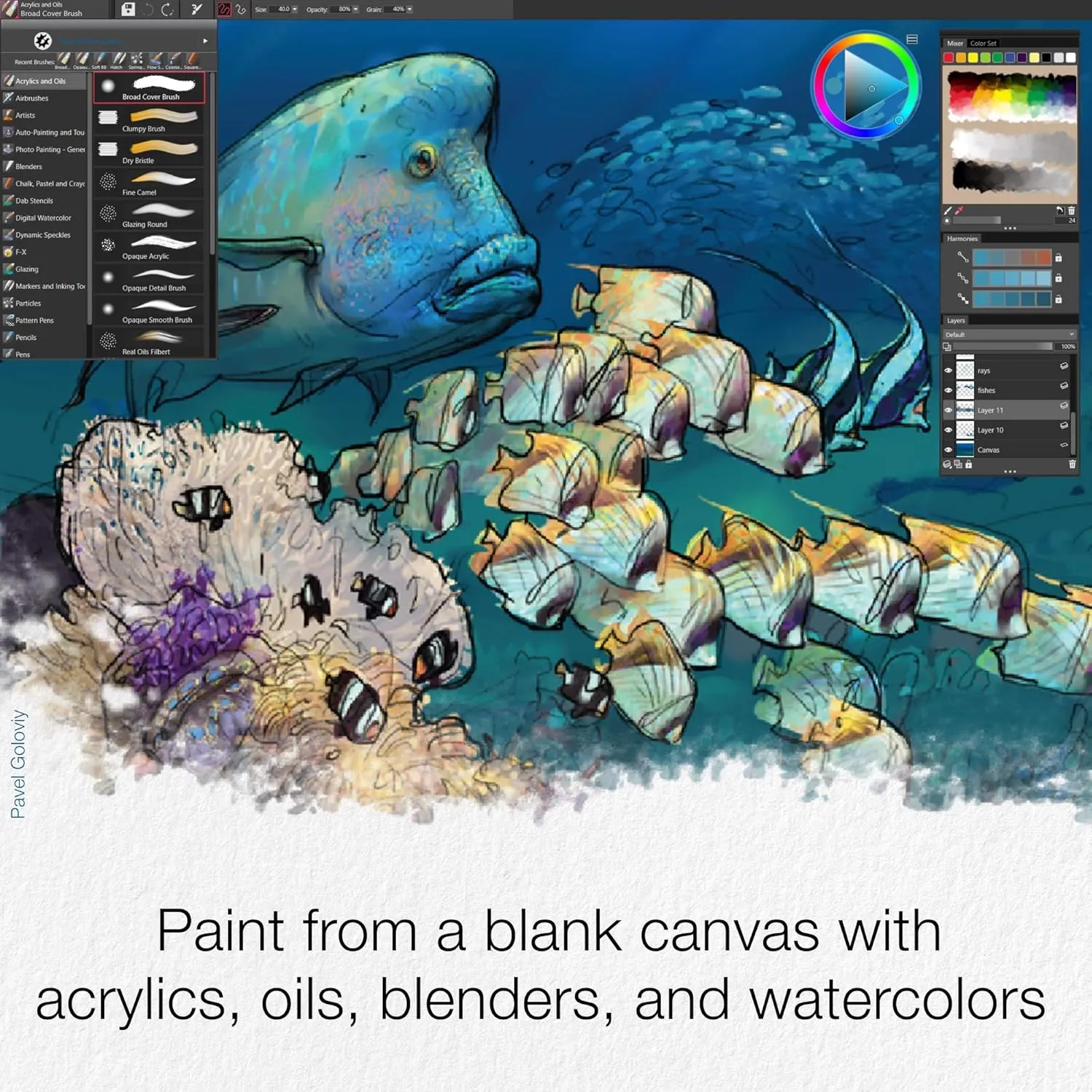 Corel Painter Essentials 8 | Beginner Digital Painting Software | Amazon Exclusive Brush Pack Bundle [Mac Download]