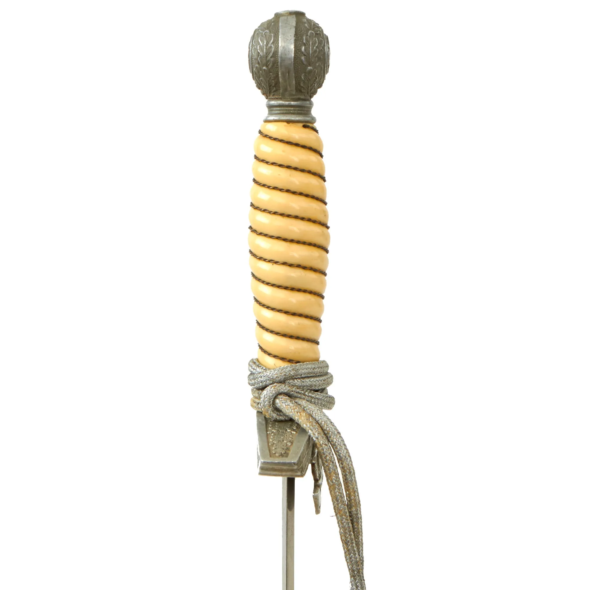 Original WWII German 2nd Model Luftwaffe Dagger with Scabbard, Hanger, and Portepee - Unmarked Blade