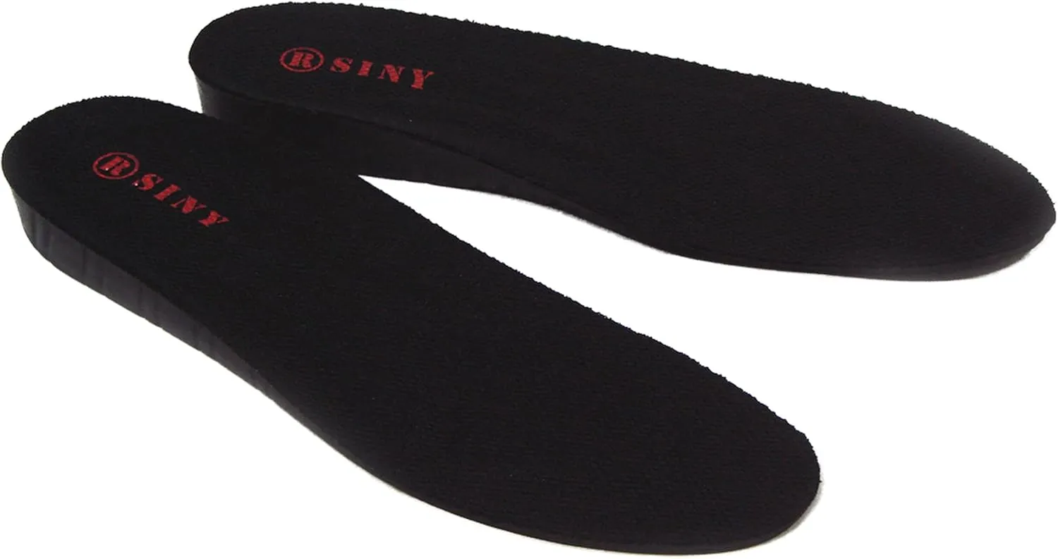 siny Full Length 0.8 inches (2cm) 1-Layer Shoe Insoles Cushion for Men Height Increase Black Heel Lift Kit Foot Care